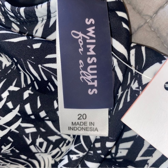 Swimsuits for All Side Tie Blouson Tankini Top Size 20 - Picture 4 of 8